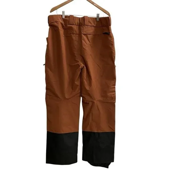 NWT Pulse Men's Flow Shell Snow Pants in Brown and Black Size XL